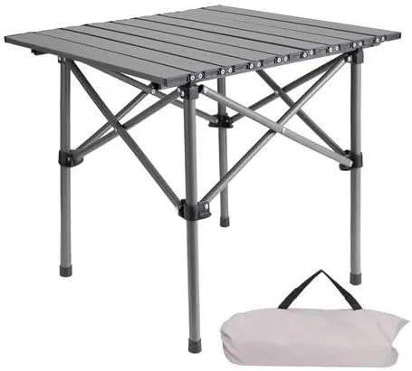 Folding Camping Table with Storage, Lightweight Portable Camping Table Matte Texture for Camping Tailgating Picnic Backyard Use