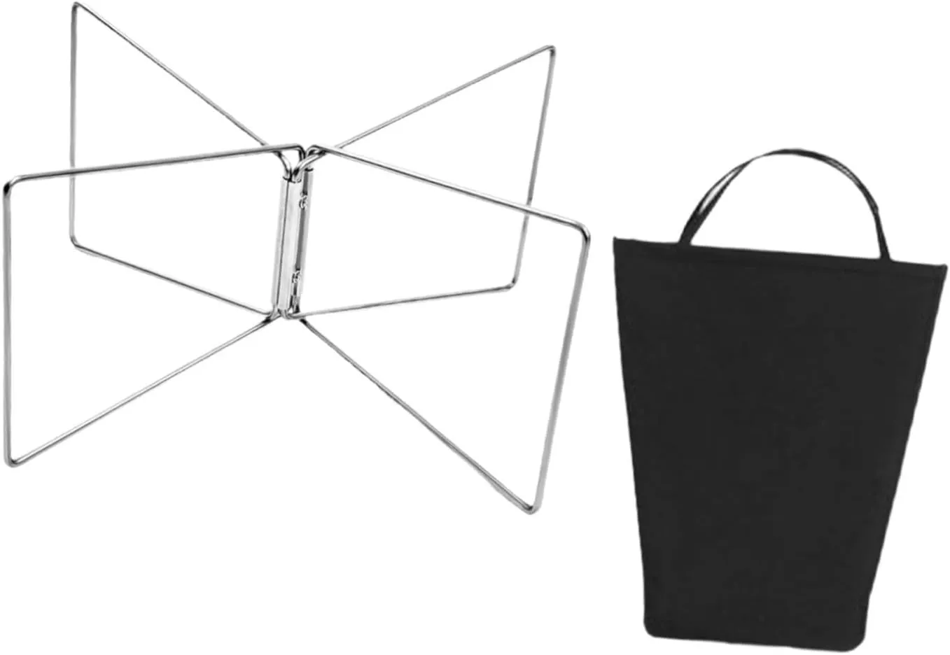 Folding Cooler Stand Ice Box Holder Portable Metal Strong Load Bearing Luggage Rack Stainless Steel for BBQ Outdoor Household