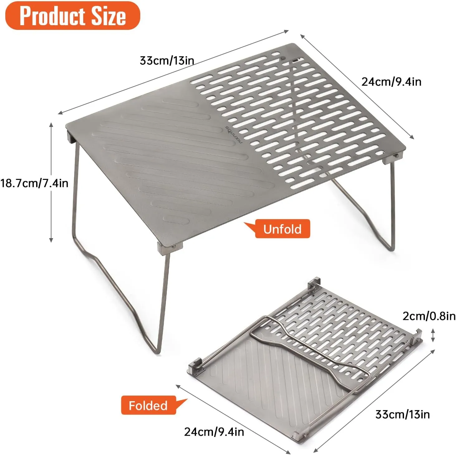 Folding Grill Table, Portable Camping Table, Lightweight Outdoor Hiking Camping Grill with Legs for Hiking Picnics Cooking Dining Kitchen (2)