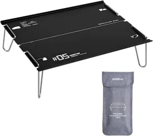 Folding Picnic Table Portable for Camping Small Beach Lightweight Compact Foldable Rust-Resistant Corrosion-Resistant Outdoor Detachable Easy to Black