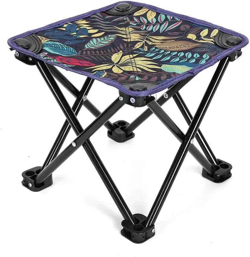 Folding Stool Field Camping Picnic Travel Portable Portable Fishing Outdoor Stall Folding Chair (Blue   Bag)