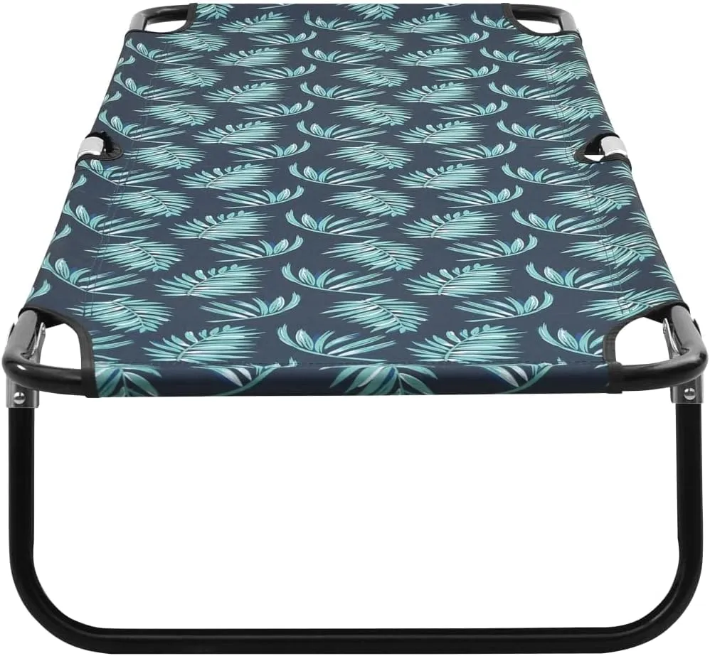 Folding Sun Lounger Steel Leaf Patterntanning Chair Camping Chairs Patio Recliner Suitable for Garden Courtyard