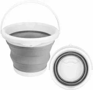 FoldPak™ Collapsible Bucket Set (2-Pack) – Heavy-Duty Folding Utility Containers for Camp, Cleaning & Trail Use