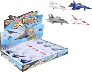 Forest & Twelfth Mini Fighter Jet Set, 4" Die-cast Metal Pullback Military Airplanes, US Air Force Jet Planes for Kids, Army Aircrafts Toys for Imaginative Play, Party Favors, Decorations (12 Pack)