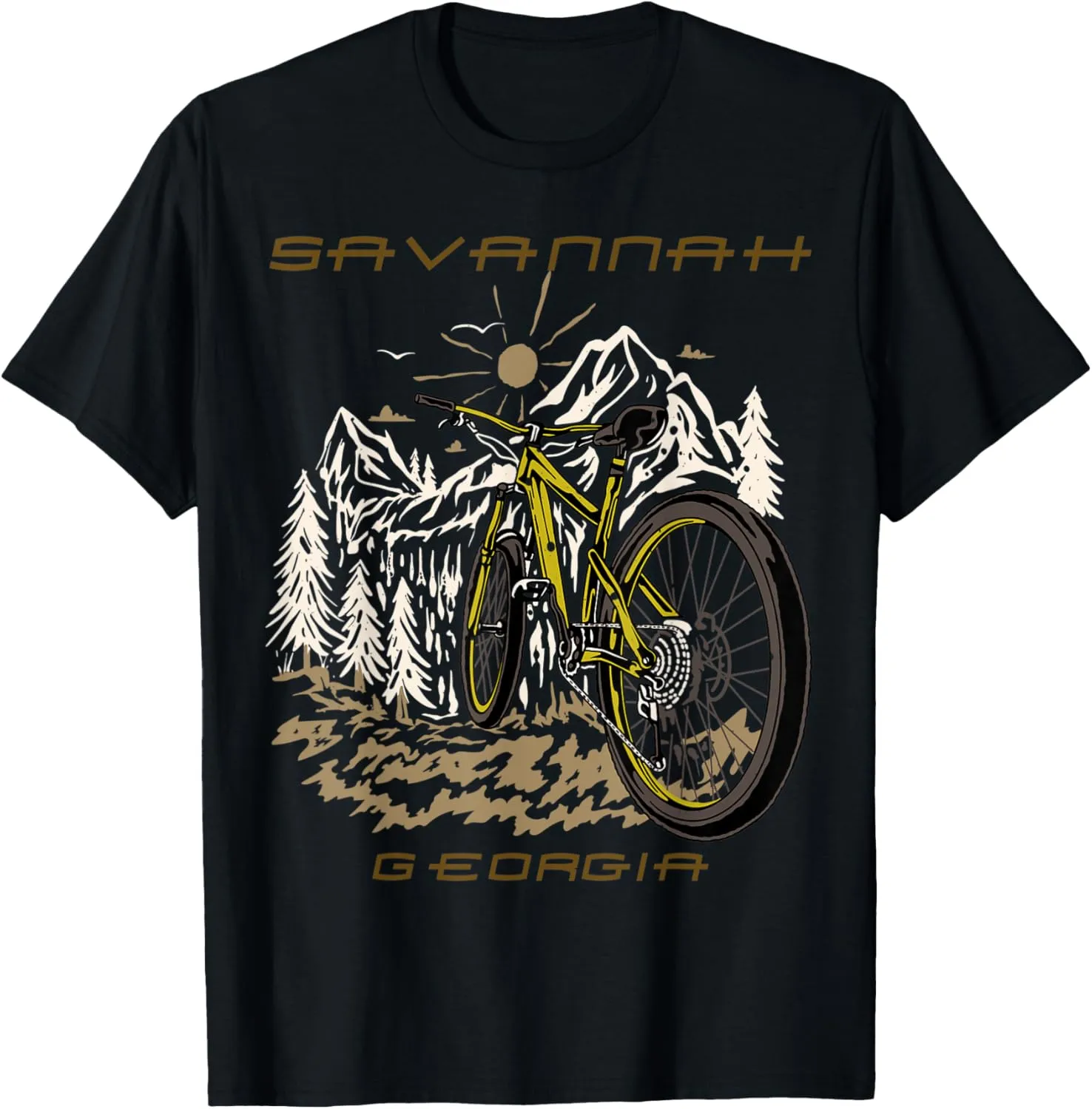 Forest Biking Savannah Georgia Hiking Camping Nature T-Shirt