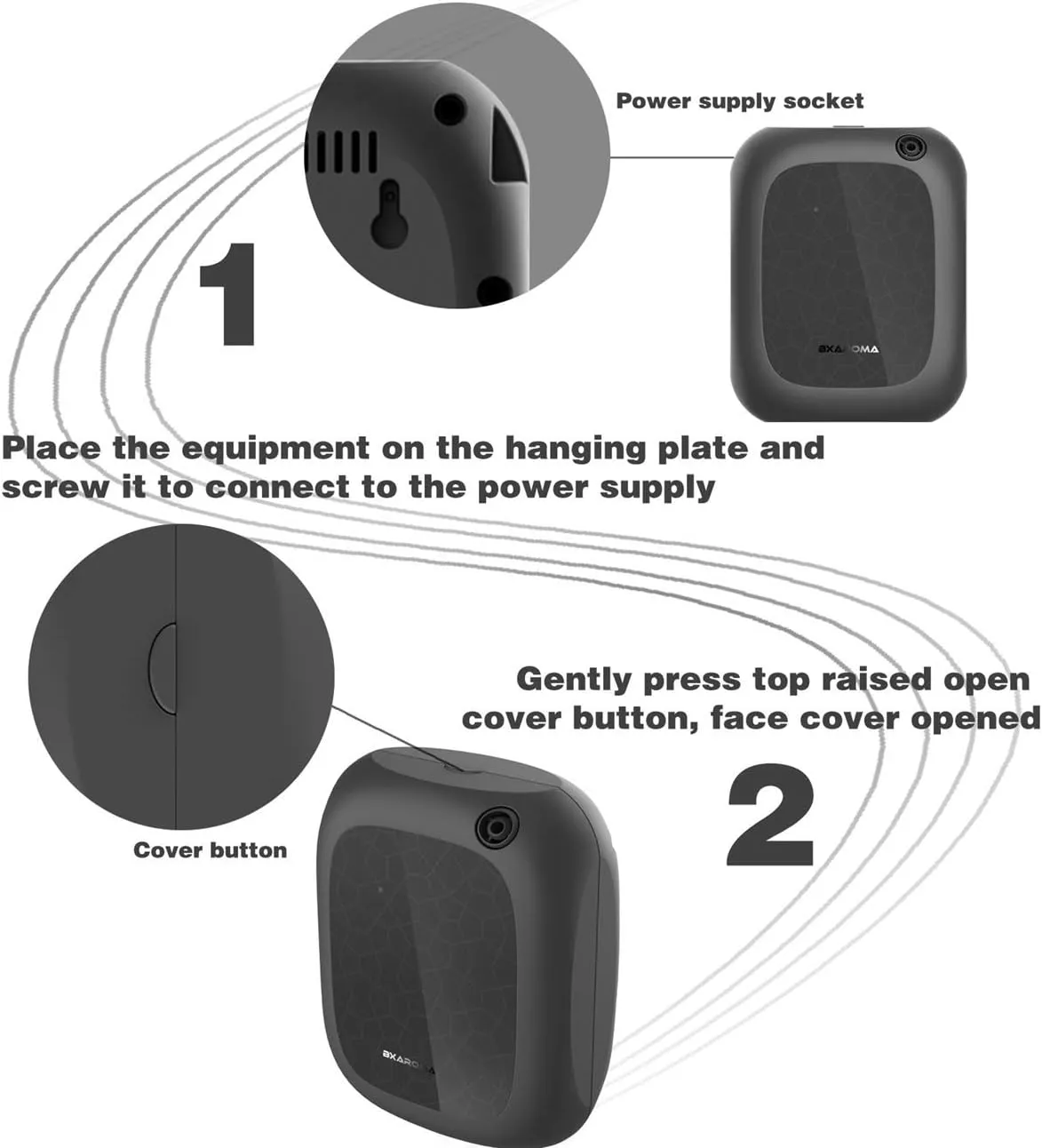 Fragrance Aroma Scent Collection Diffuser - Area 5300 sq ft, Bussiness, Home, 7 Fl Oz 200ml, Bluetooth Control, X200 Black, DIFFMELY