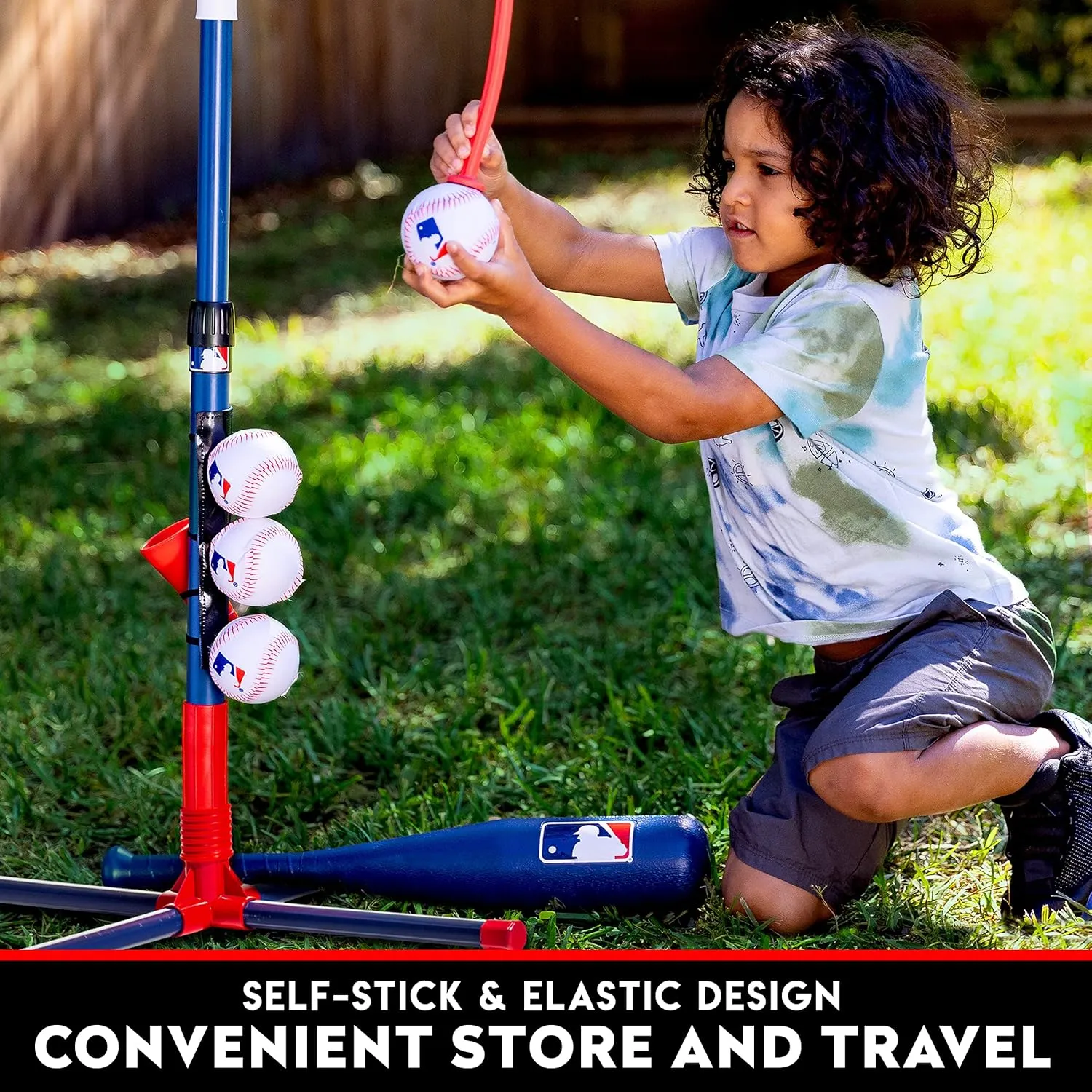 Franklin Sports Grow-with-Me Kids Baseball Batting Tee   Stand Set for Youth   Toddlers - Youth Baseball, Softball   Teeball Hitting Tee Set for Boys   Girls