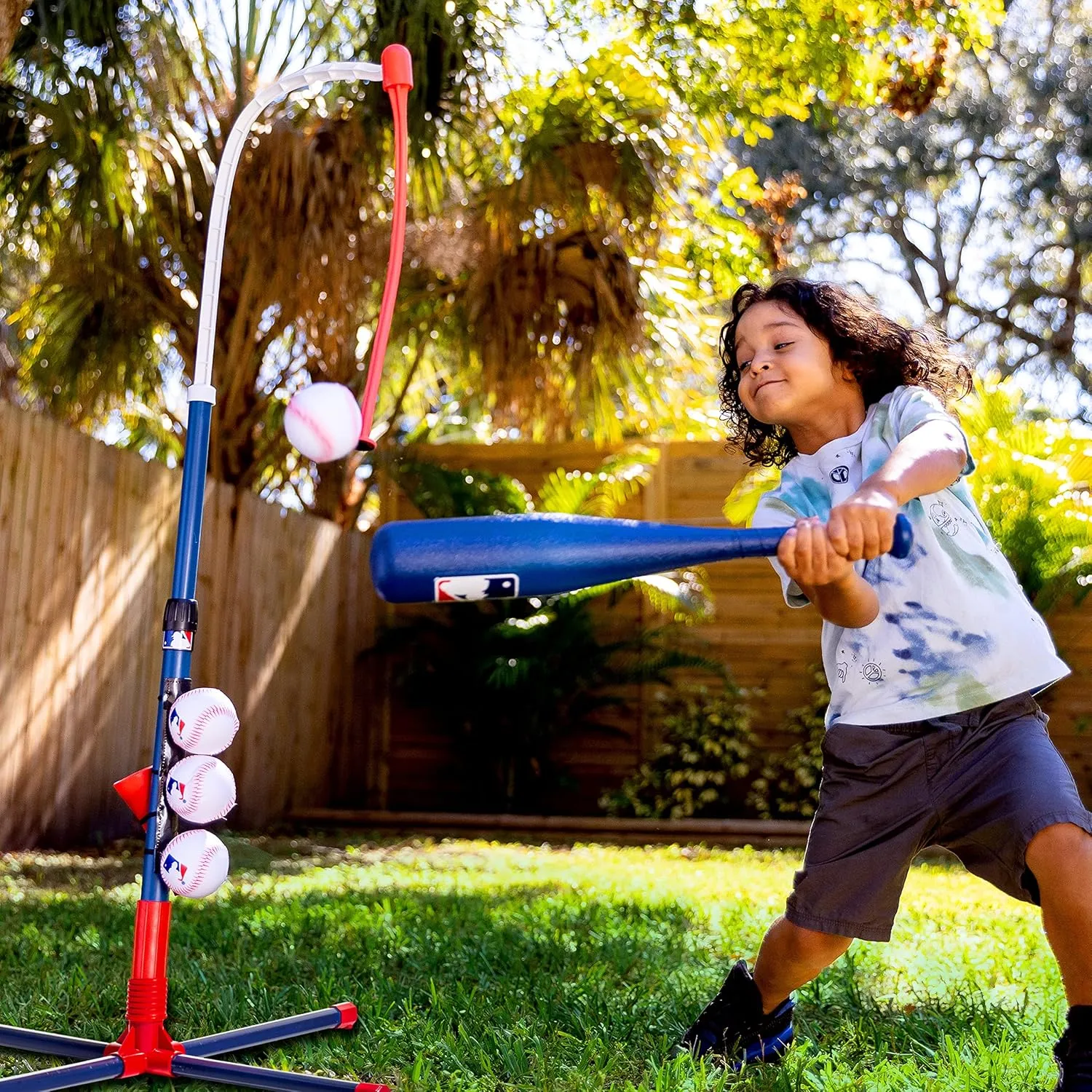 Franklin Sports Grow-with-Me Kids Baseball Batting Tee   Stand Set for Youth   Toddlers - Youth Baseball, Softball   Teeball Hitting Tee Set for Boys   Girls