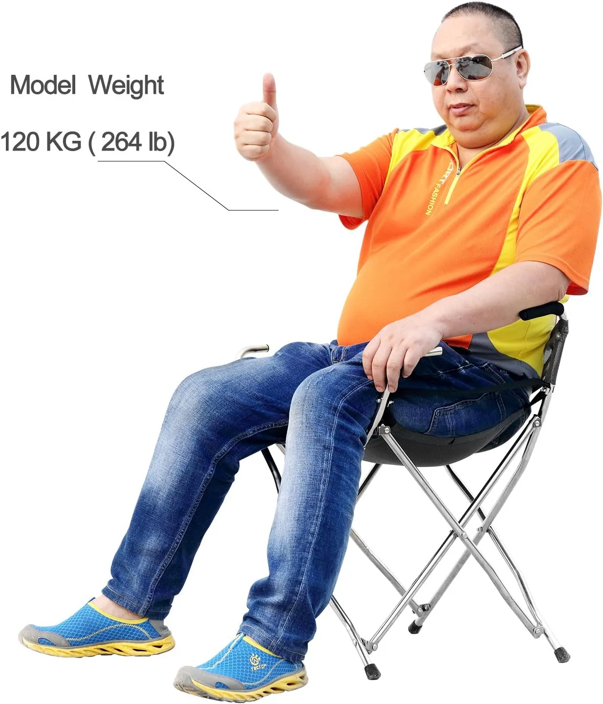Freshore® Canes and Walking Sticks Seat Collapsible 300lbs - Sport Folding Chair Seat Cane 4 Stool Walker for Camping (Heavy Duty Aluminum Alloy 1kg -2.2lb Weight XL Size Grey)