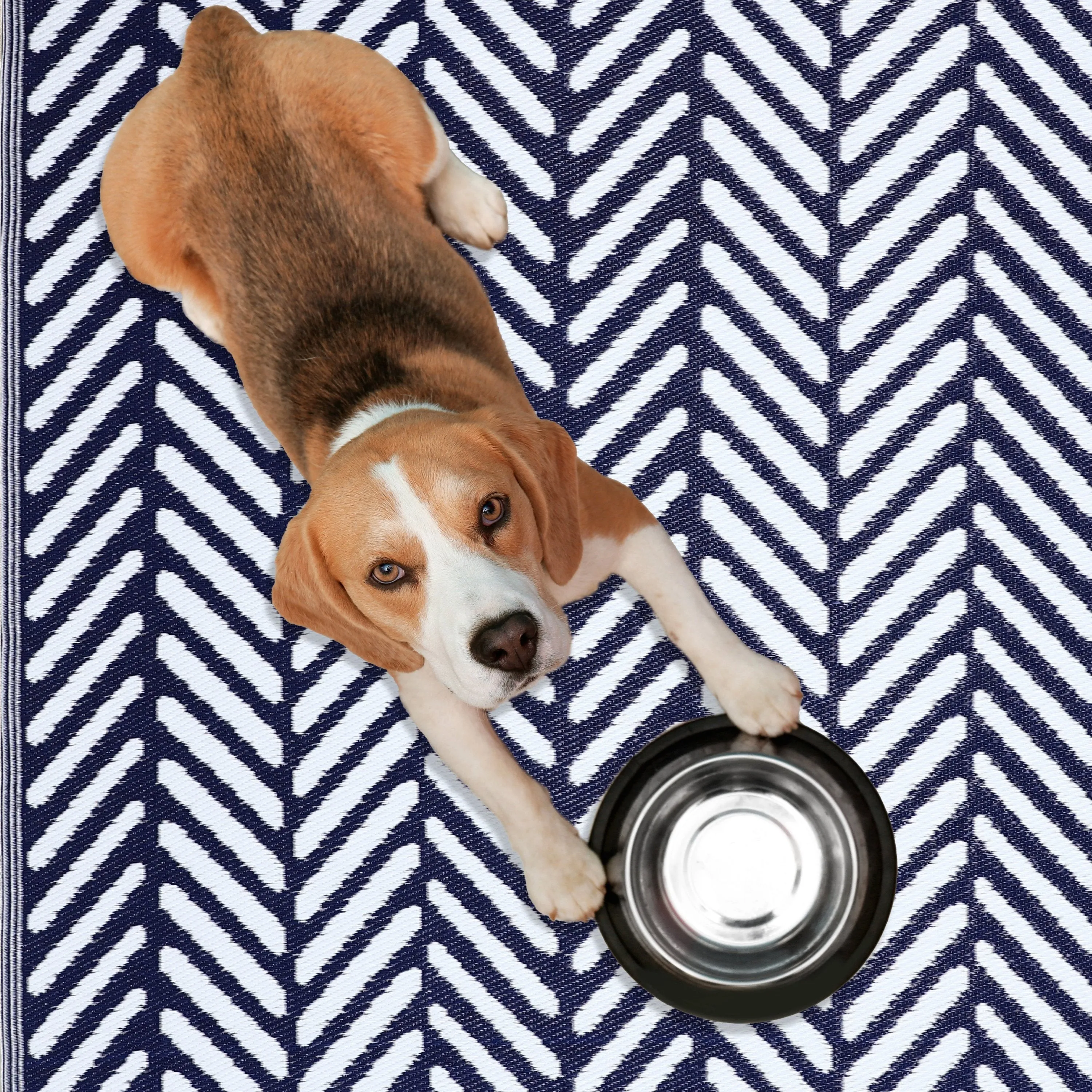 Fresno - Navy (9' x12') Foldable Rug