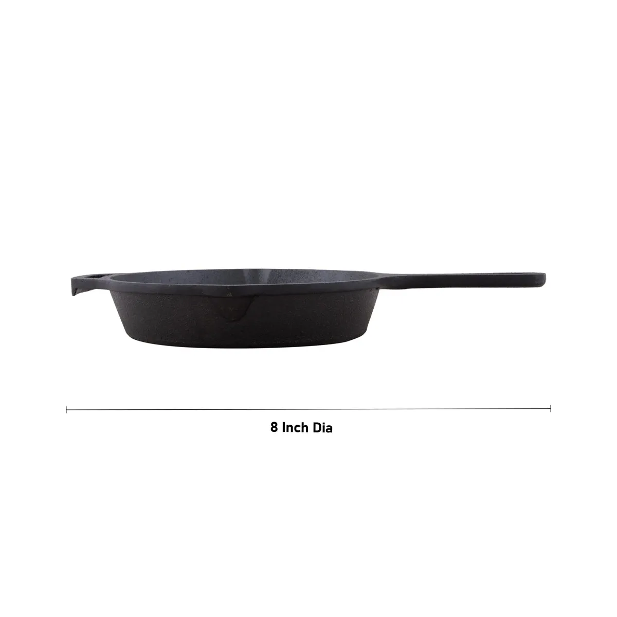 Frying Pan - 8 Inches | Casting Iron Cooking Pan/ Cast Iron Cookware for Home/ 2.120 Kgs Approx