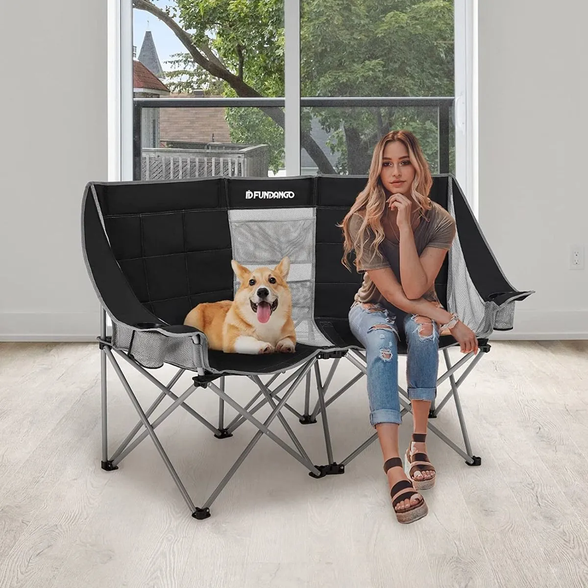 FUNDANGO Double Sofa Chair Loveseat Camping Chairs