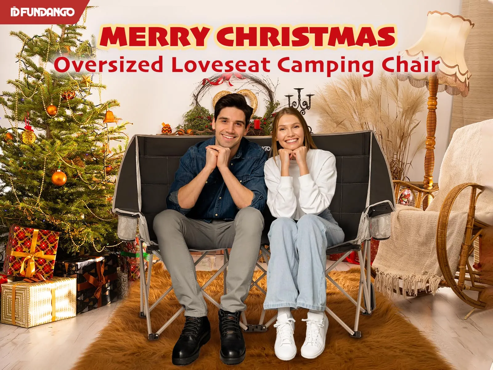 FUNDANGO Double Sofa Chair Loveseat Camping Chairs