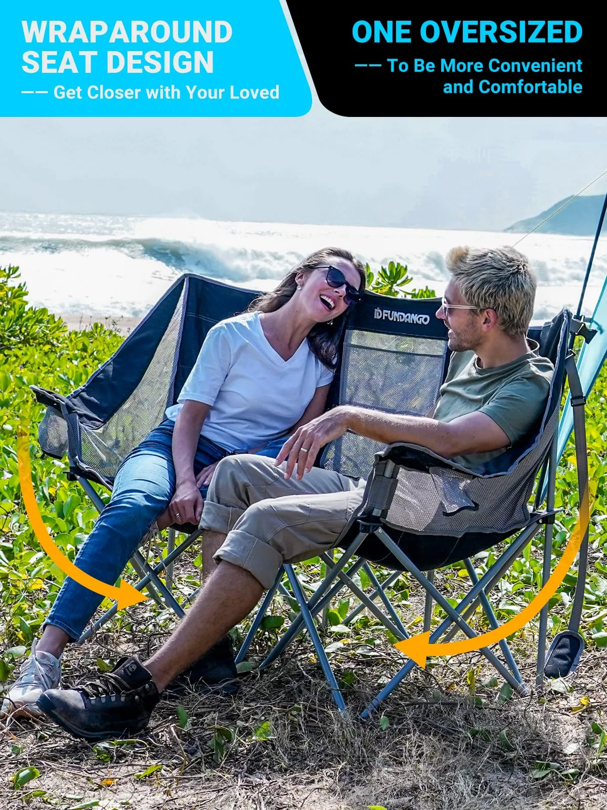 FUNDANGO Double Sofa Chair Loveseat Camping Chairs