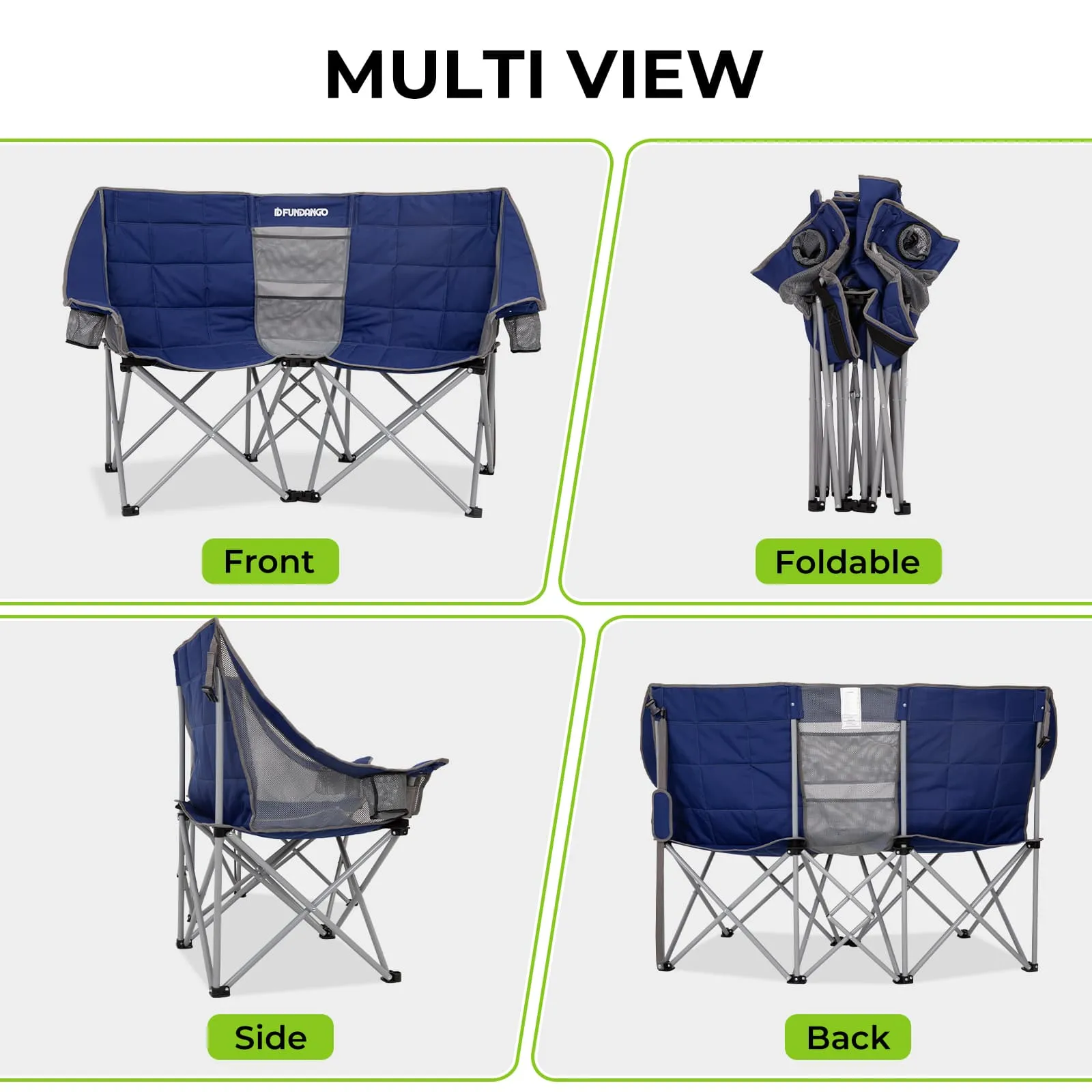 FUNDANGO Double Sofa Chair Loveseat Camping Chairs