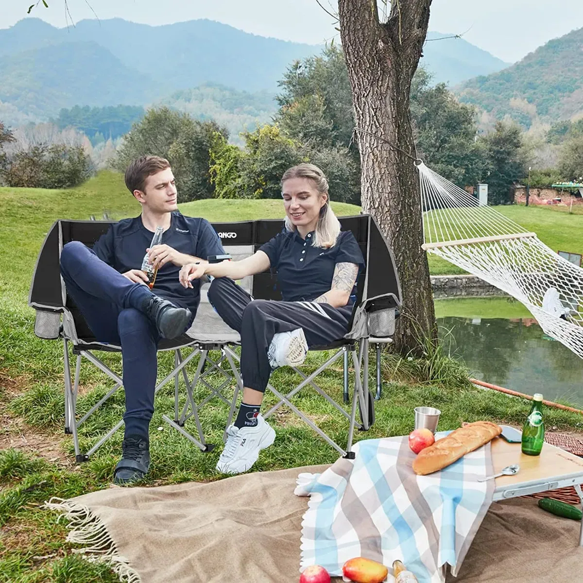 FUNDANGO Double Sofa Chair Loveseat Camping Chairs