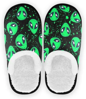 Fuzzy House Slippers Warm Nonslip Slippers for Women's Men's Cozy indoor Travel Shoes