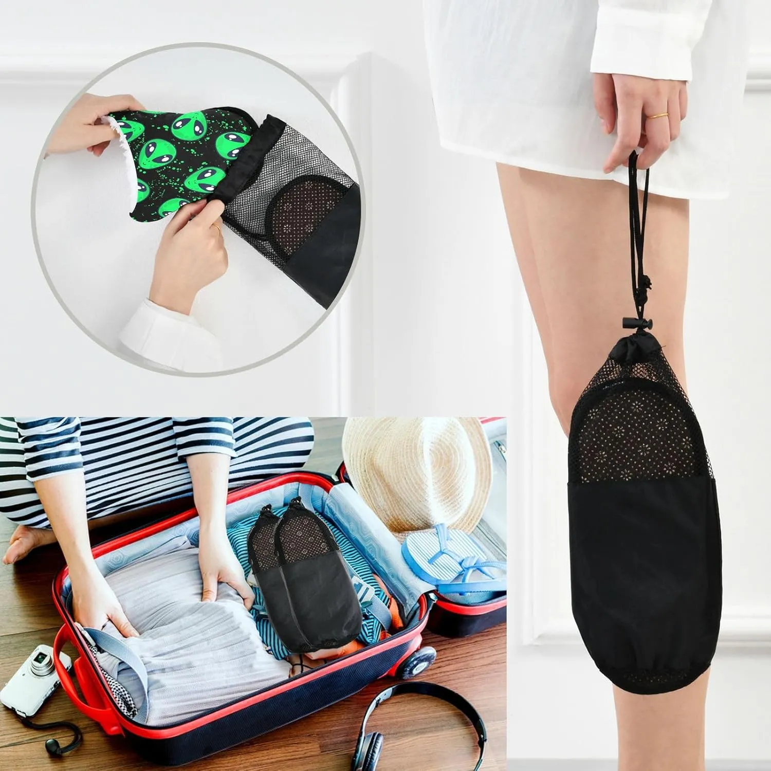 Fuzzy House Slippers Warm Nonslip Slippers for Women's Men's Cozy indoor Travel Shoes