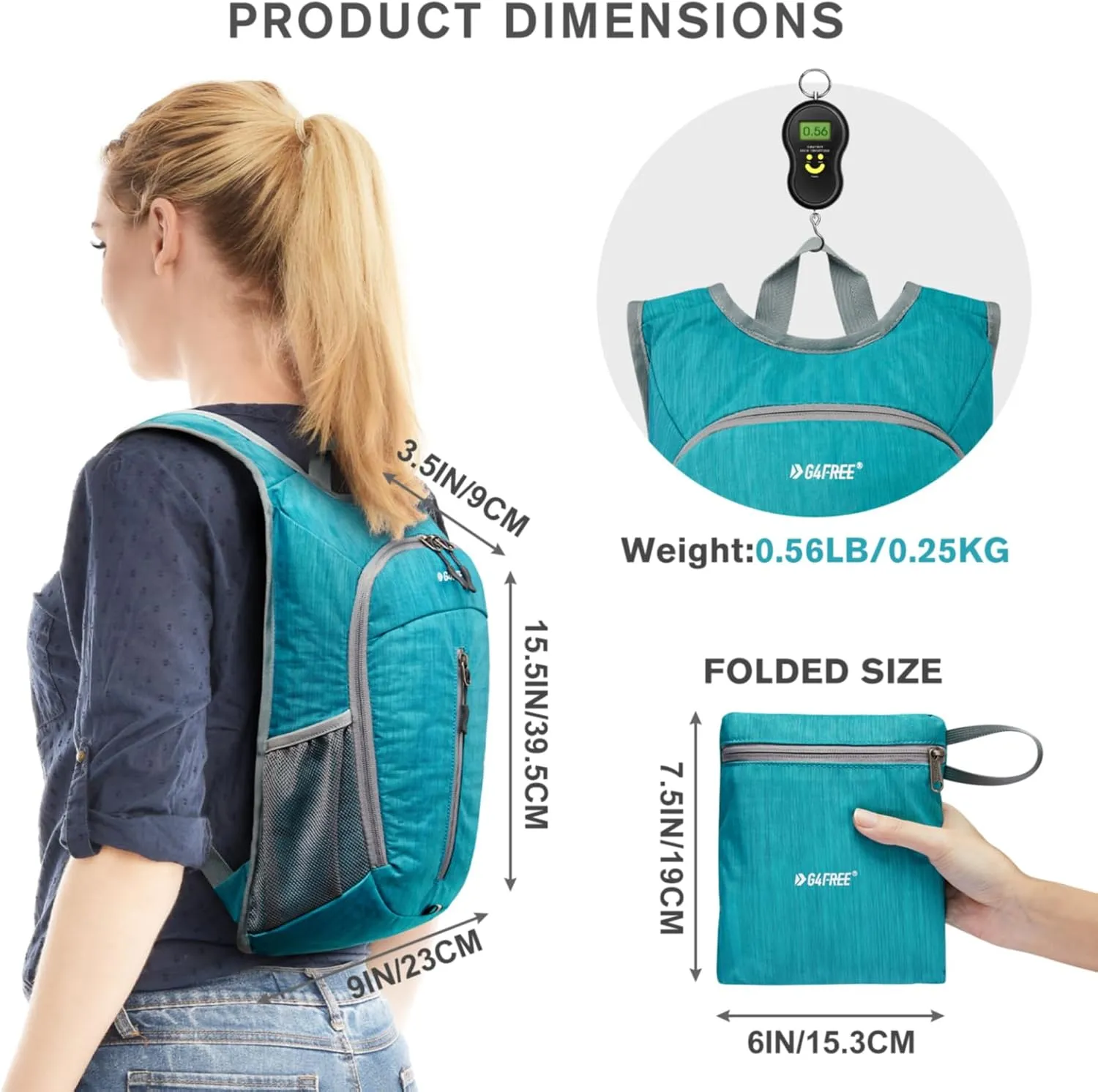 G4Free 10L Hiking Backpack Small Travel Hiking Daypack Lightweight Packable Backpack Casual Foldable Shoulder Bag