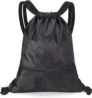 GAENMESH Drawstring Backpack Bag for Sports Lightweight Foldable Gym Bag with Sturdy Draw Cord Shoulder Strap Hiking Travel Camping