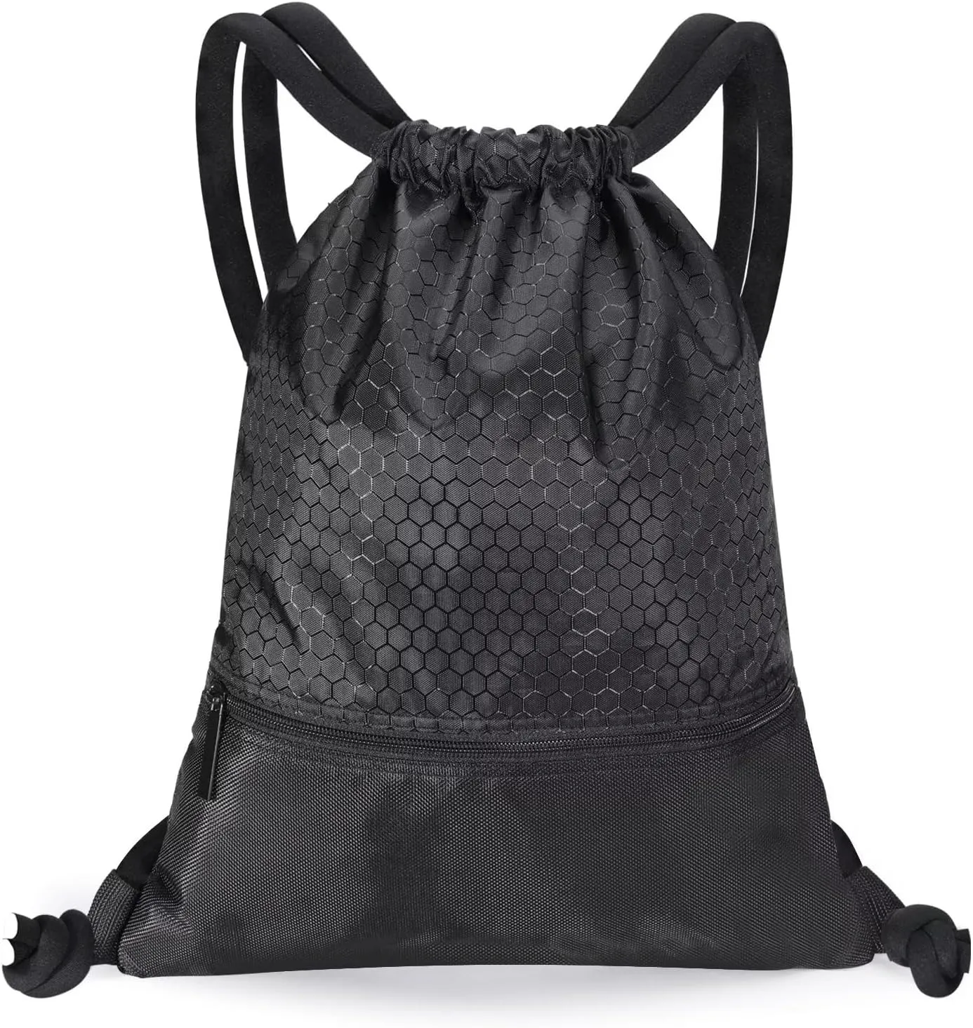 GAENMESH Drawstring Backpack Bag for Sports Lightweight Foldable Gym Bag with Sturdy Draw Cord Shoulder Strap Hiking Travel Camping