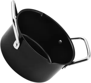 GANAZONO 1Pc Outdoor Stew Soup Pot Uncoated Carbon Steel Cooking Pot for Camping Practical Kitchen Cookware for Stewing Stir Frying and Hot Pot for Picnics and Hiking