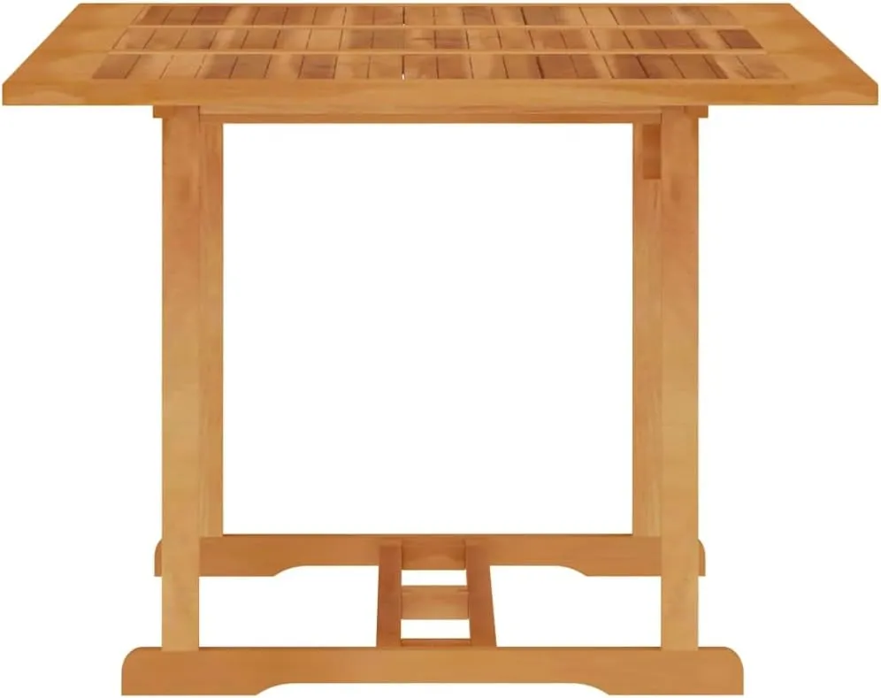 Garden Table Fine Sanded Teak Hardwood Outdoor Furniture, Solid Wood Dining Table for Camping, Kitchen, Picnic, Coffee, Folding, Brown Tables, 59.1 in