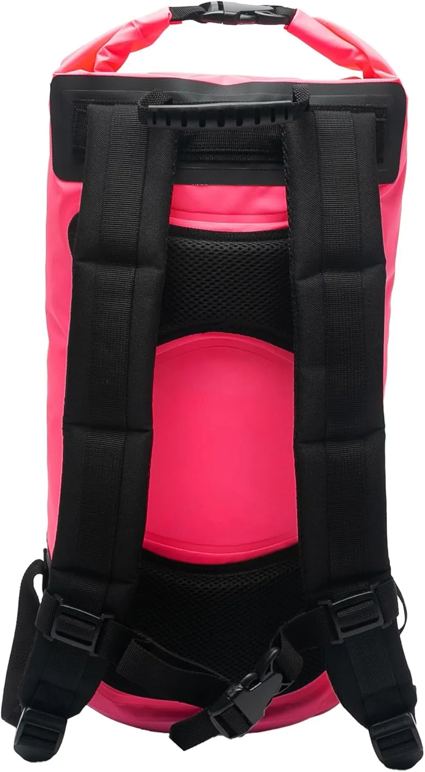 geckobrands Hydroner 20L Waterproof Dry Bag Backpack – Lightweight Roll-Top Bag with Clear Phone Pouch for Outdoor Activities