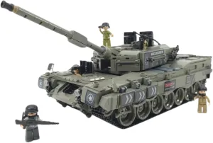 General Jim's Military Themed WW2 Building Blocks Tank Sets for World War 2 Brick Building Enthusiats (Leopard Heavy Tank)