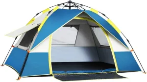 GeRRiT Tent Lightweight 3-Season Camping/Traveling 2-4 Person, Family Instant Pop Up Camping Tent for Beach BBQ Park Fishing Mountain House Sun Shade Canopy