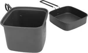 GLOGLOW Portable Camping Cooking Pot Foldable Handle Aluminum Alloy Pot Pan, Camping Cookware Set for Outdoor Hiking Fishing Backpacking Picnic Pots, Pans & GriddlesCamping Cookware