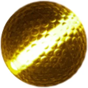 Glow Stick Golf Ball Orange - Standard Size - 1 Set