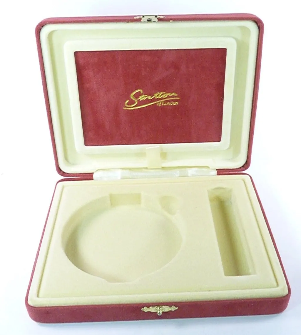 Gold Plated Stratton Compact Mirror And Perfume Atomizer Cased Set 1990s