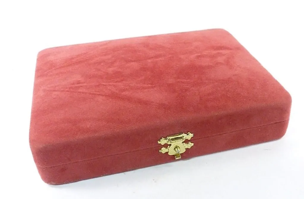 Gold Plated Stratton Compact Mirror And Perfume Atomizer Cased Set 1990s