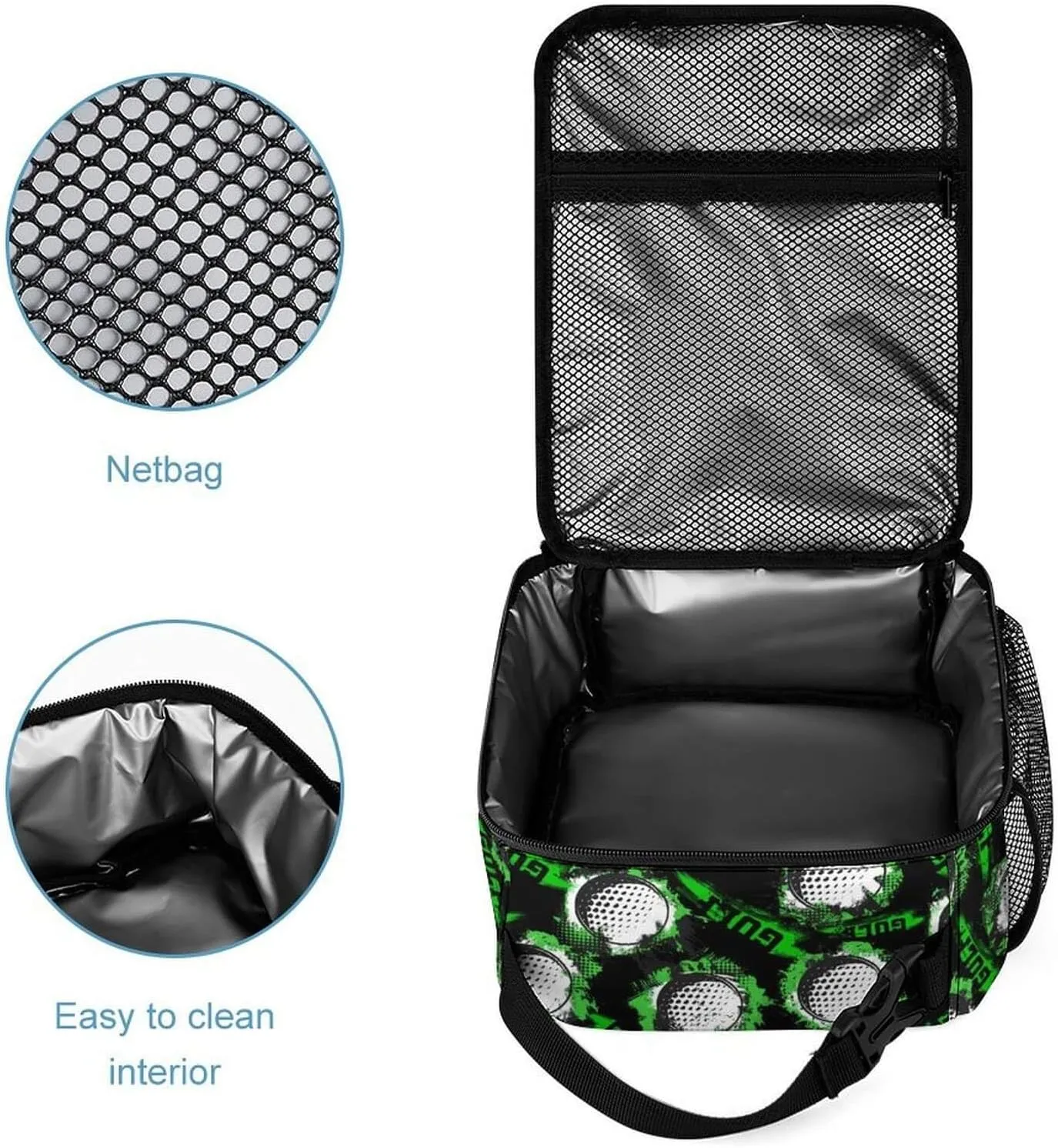 Golf Backpack with Lunch Box & Pencil Case for Kids Girls Boys School, 16 Inch Cool Golf Bookbag, School Backpack for Students Children, sustainable, Lightweight, Large Capacity