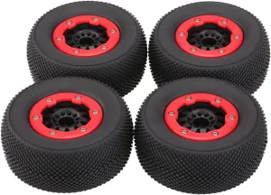 Goolsky 4Pcs AUSTAR AX-3008 High Performance 108mm 1/10 Scale Tires with Wheel Rim for 1/10 Short Racing Truck RC Car