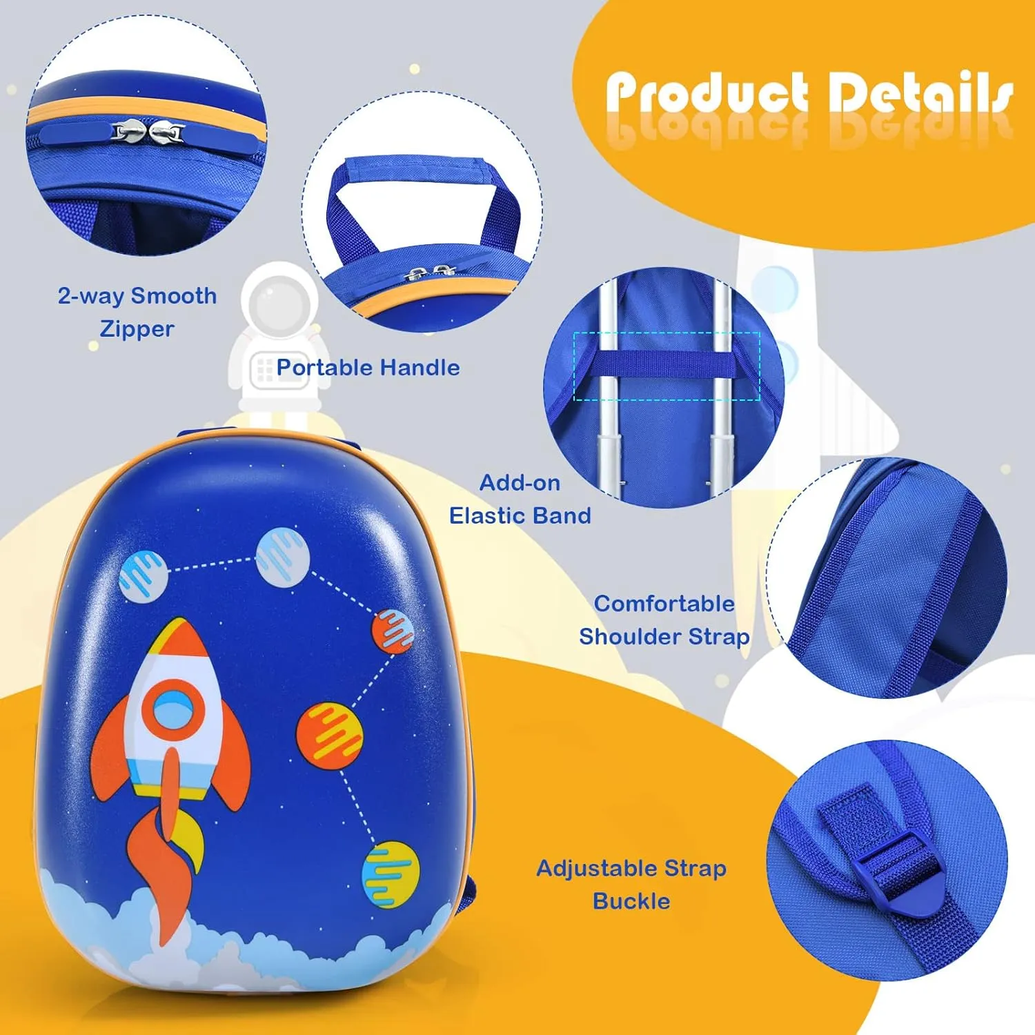 Goplus 2PC Kids Luggage, 12" & 16" Kids Carry On Luggage Set with 4 Spinner Wheels, Lightweight Rolling Spinner Suitcase for Children Toddlers Boys and Girls Travel