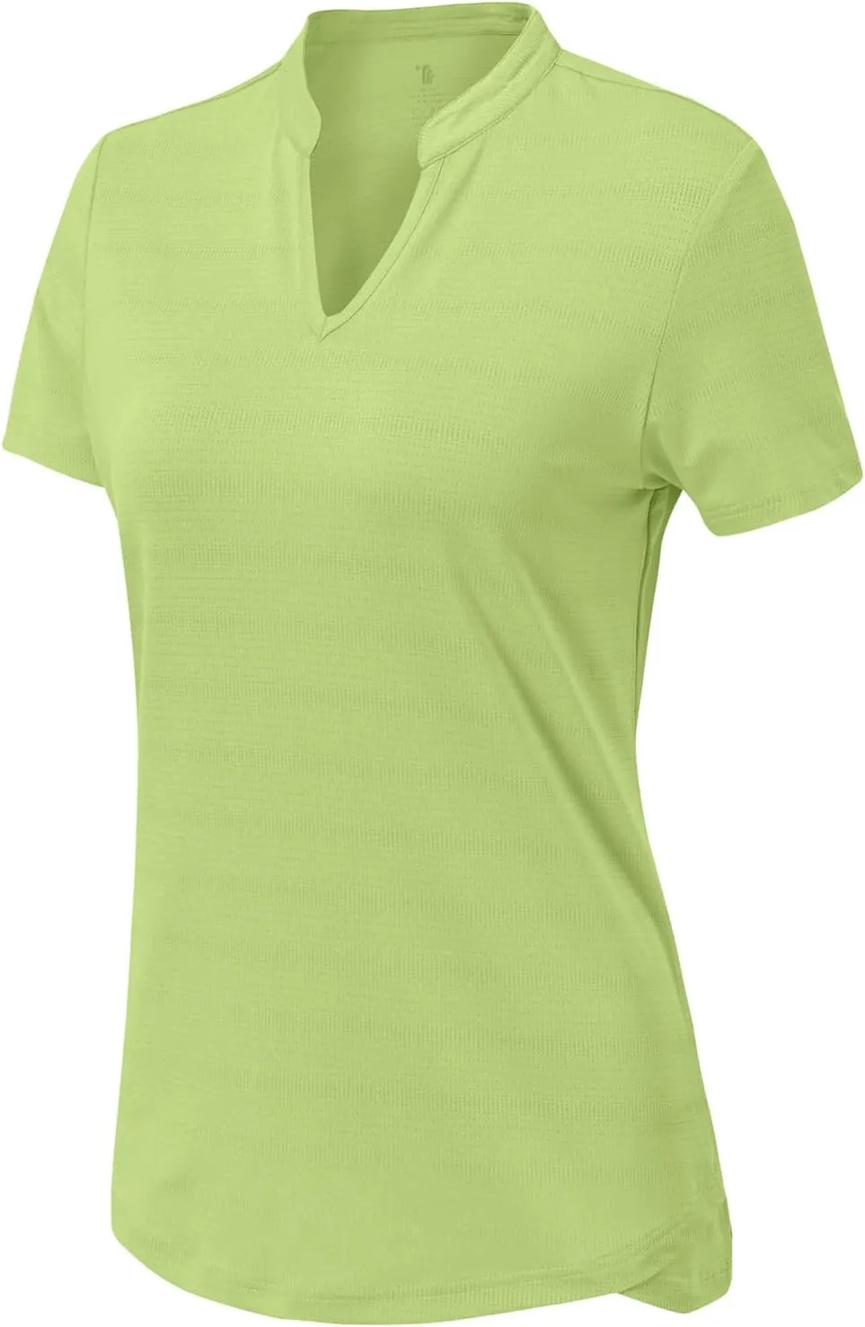Gopune Women's V Neck Golf Polo Shirts Collarless Short Sleeve Lightweight Quick Dry Tennis Running T-Shirts