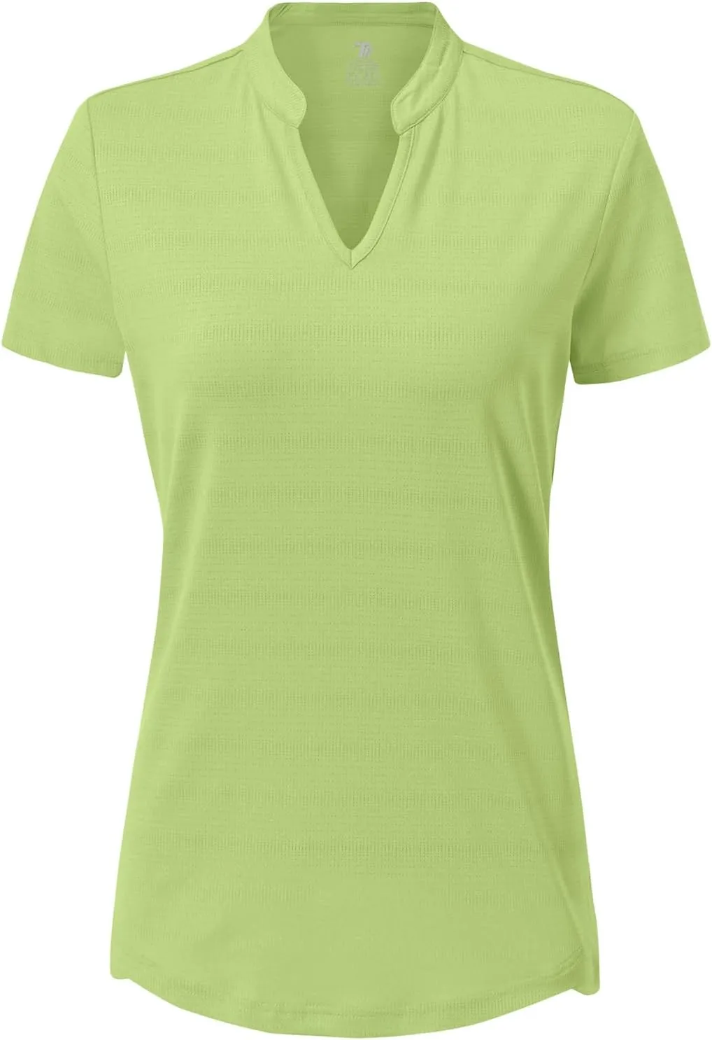 Gopune Women's V Neck Golf Polo Shirts Collarless Short Sleeve Lightweight Quick Dry Tennis Running T-Shirts
