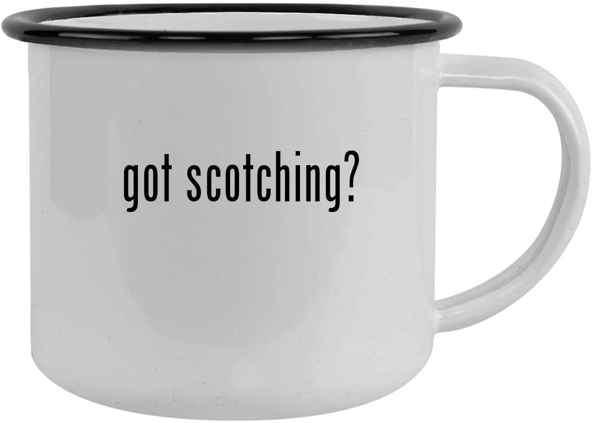 got scotching? - 12oz Camping Mug Stainless Steel, Black