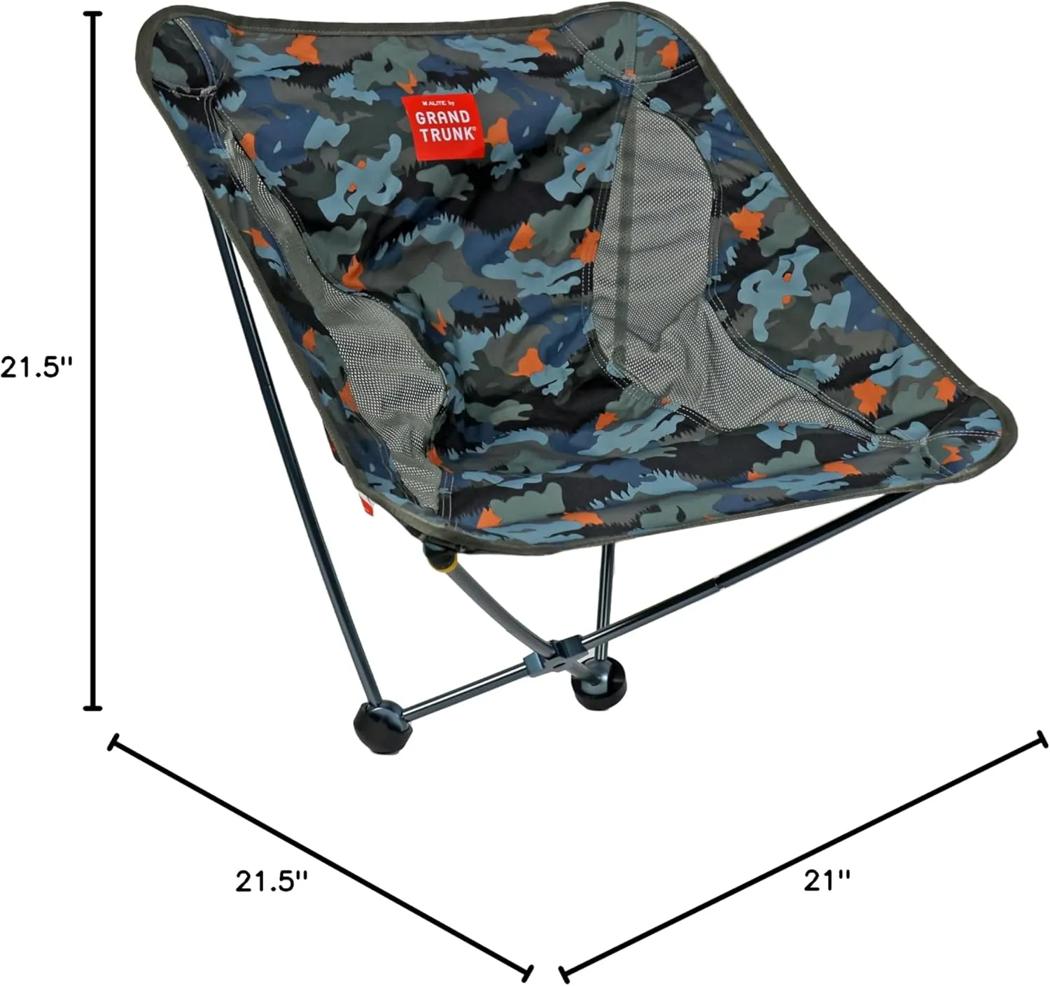 GRAND TRUNK Alite Monarch Chair - Ultra-Lightweight Foldable Camping & Backpacking Chair, 250lb Capacity (Urban Camo)