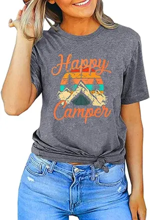 Graphic Tees for Women Short Sleeve Tshirts,Womens Summer Tops Crewneck Shirt Blouse