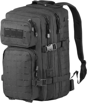 Greencity 45L Tactical Backpack Assault Pack Durable 3 Day Hiking Rucksack Molle System - Hiking, Travel, Hunting for Men (Black)