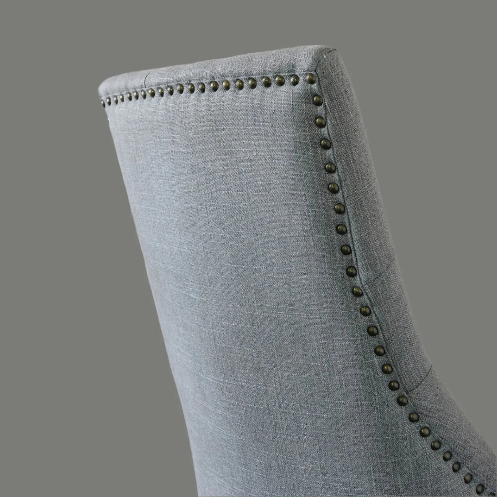 Grey, padded dining chair