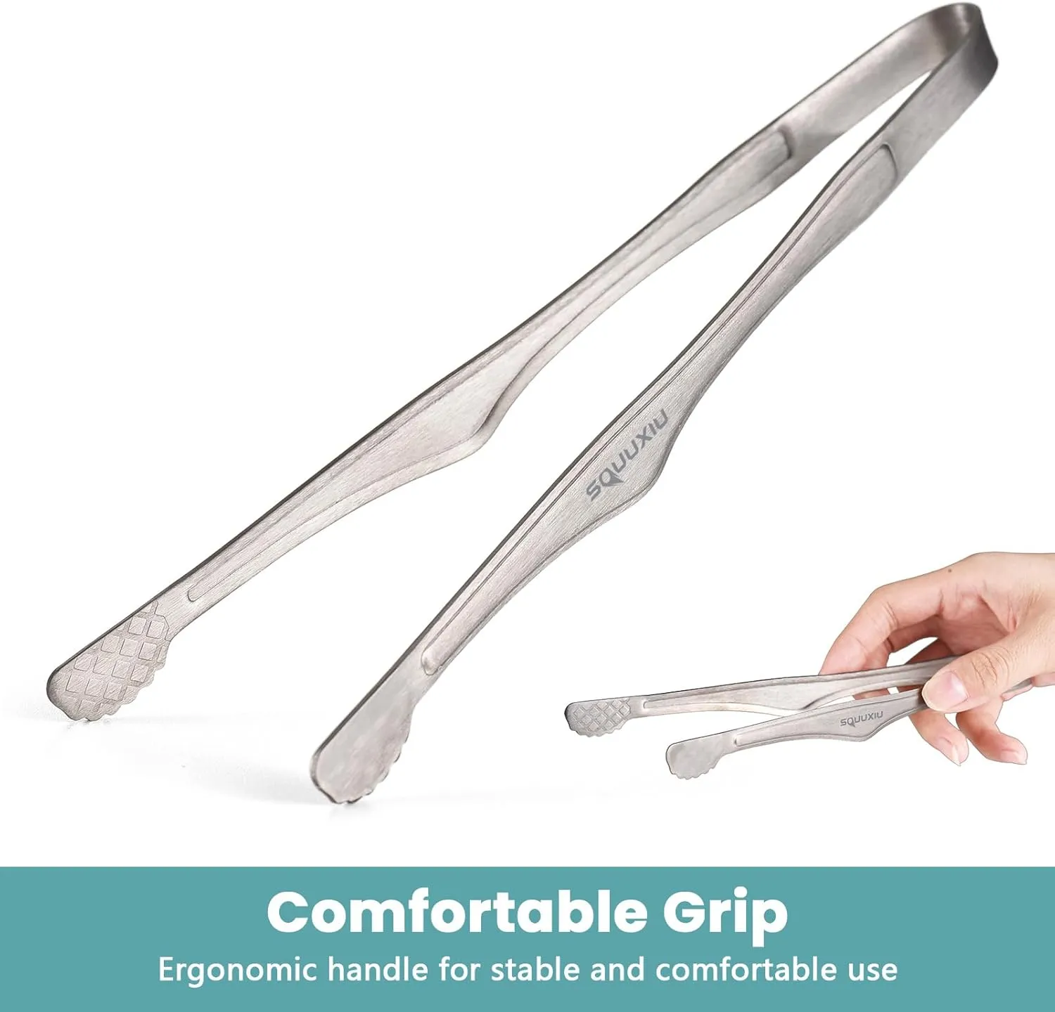 Grill Pan Non-Stick and Barbecue Tongs Set Portable, Outdoor Baking Pan Lightweight fits Single Person, Camping Cookware Combo for Barbecue Camping Picnic Backpacking