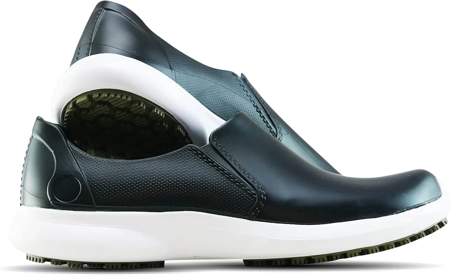 GRIP&COMFY Waterproof Shoes for Women - Slip on - Comfortable Non Slip Walking Rain Shoes - Soft Thermoplastic Rubber Sneakers - Garden Nurses Chefs All Weather Lightweight