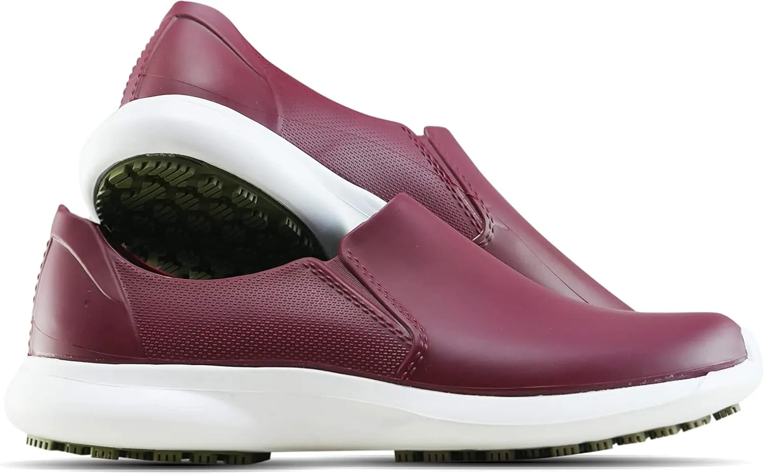GRIP&COMFY Waterproof Shoes for Women - Slip on - Comfortable Non Slip Walking Rain Shoes - Soft Thermoplastic Rubber Sneakers - Garden Nurses Chefs All Weather Lightweight