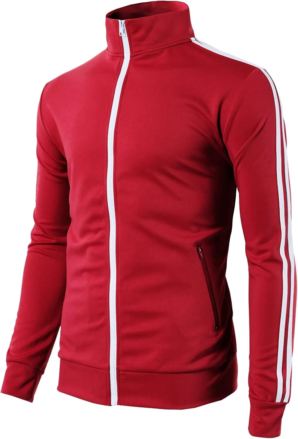 H2H Mens Active Slim Fit Track Lightweight Jacket Zip-up Long Sleeve