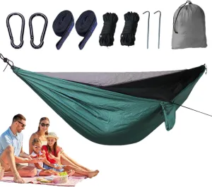 Hammock with Fly Net - Lightweight Camping Hammock, Portable Hammockfly | Foldable Hiking Sleeping Netting, Strong Load Capacity Foldable Fly MeshHammock for Camping, Outdoor Activities