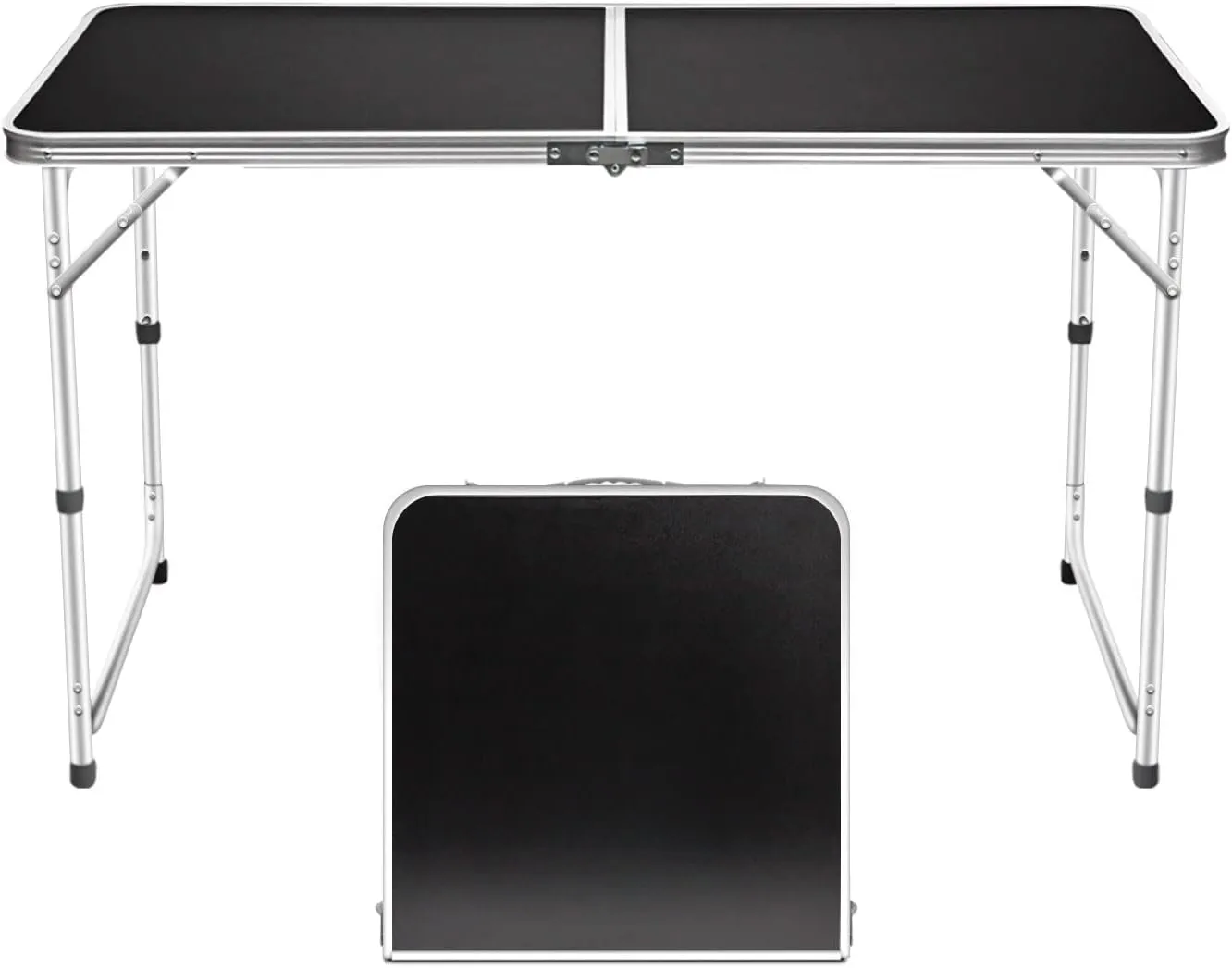 H&B Luxuries Portable Height Adjustable Aluminum Folding Camping Table with Carry Handle FT-ACFT1